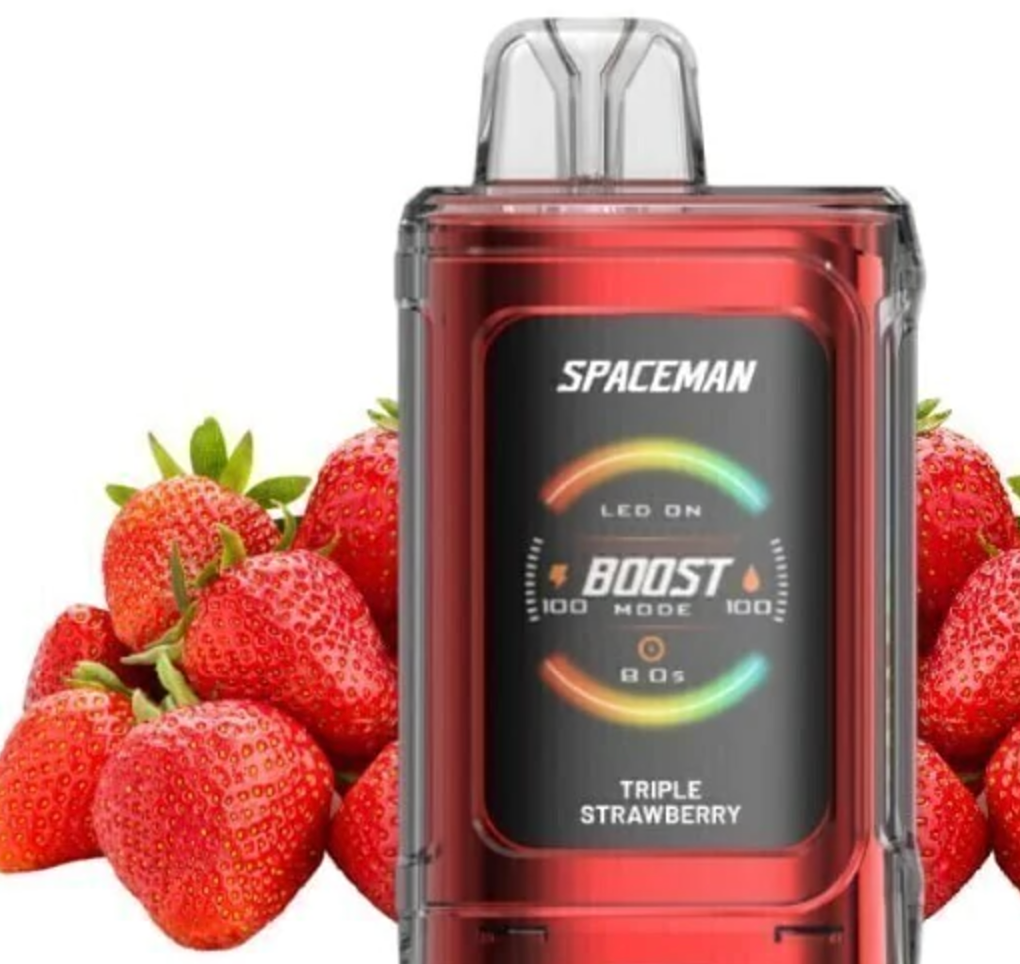 Pod Descartable Smok Spaceman 20000 puffs Triple Strawberry - Tienda Vapor