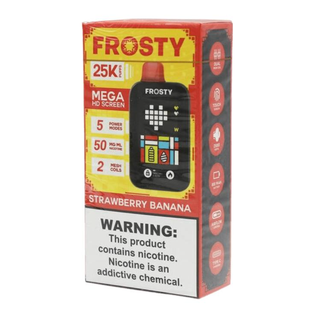 Pod descartable Frosty 25000 puffs Strawberry Banana - Tienda Vapor