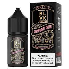 Líquido BLVK Salt Nic Gold Strawberry Cream 30ml - Tienda Vapor