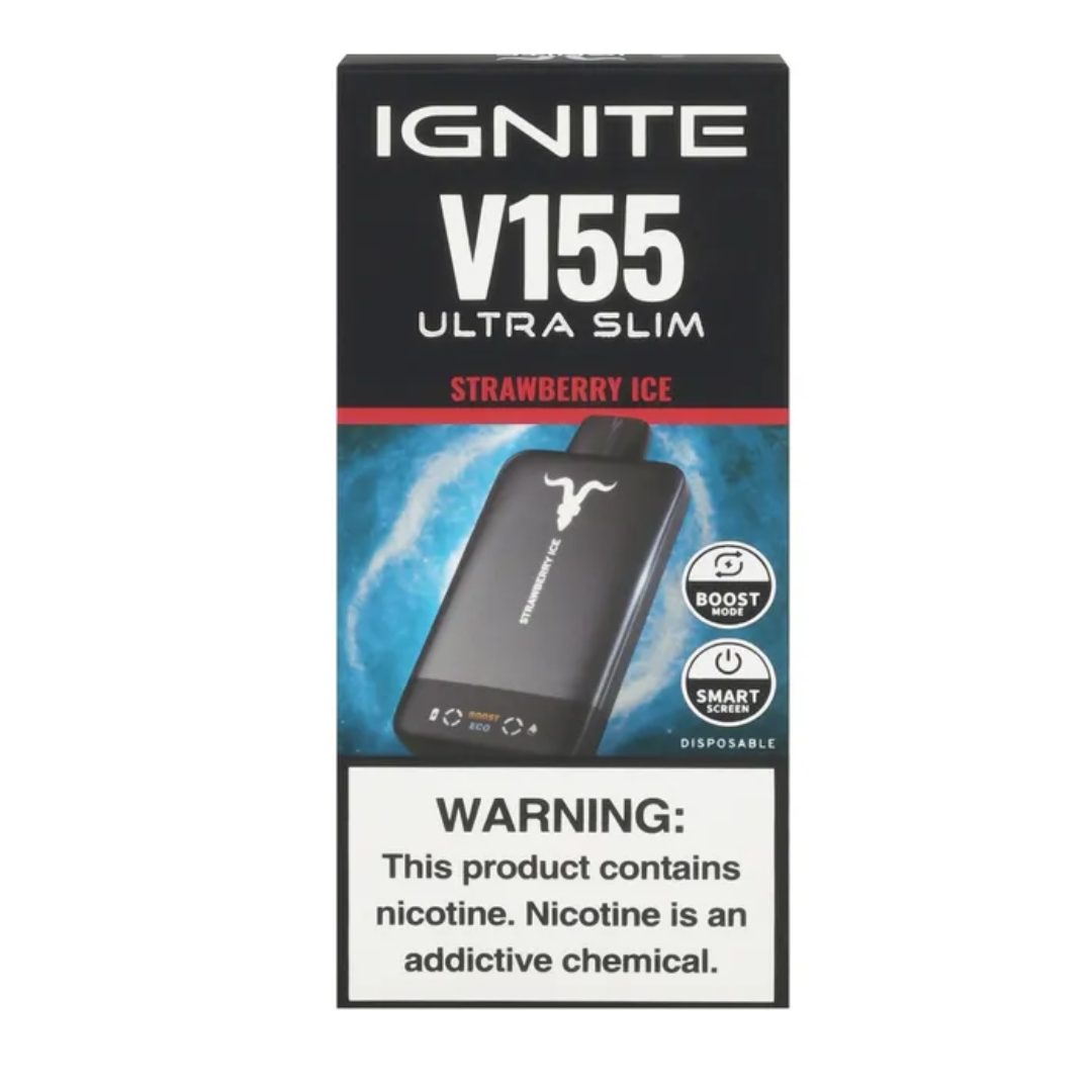 Pod descartable Ignite V155 Ultra Slim 15500 Puffs Strawberry Ice - Tienda Vapor