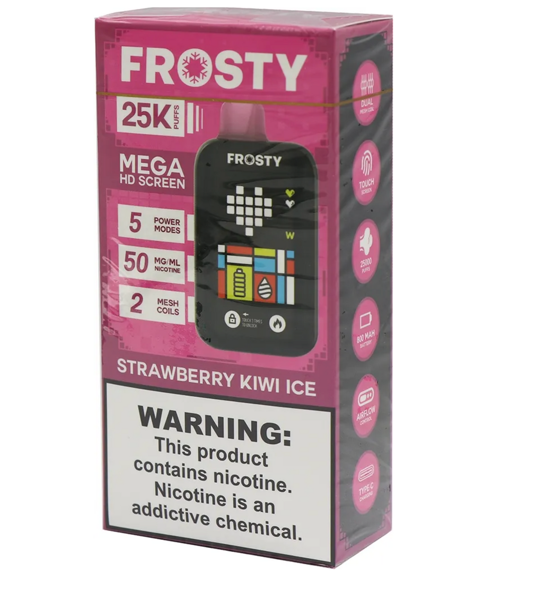 Pod descartable Frosty 25000 puffs Strawberry Kiwi Ice - Tienda Vapor
