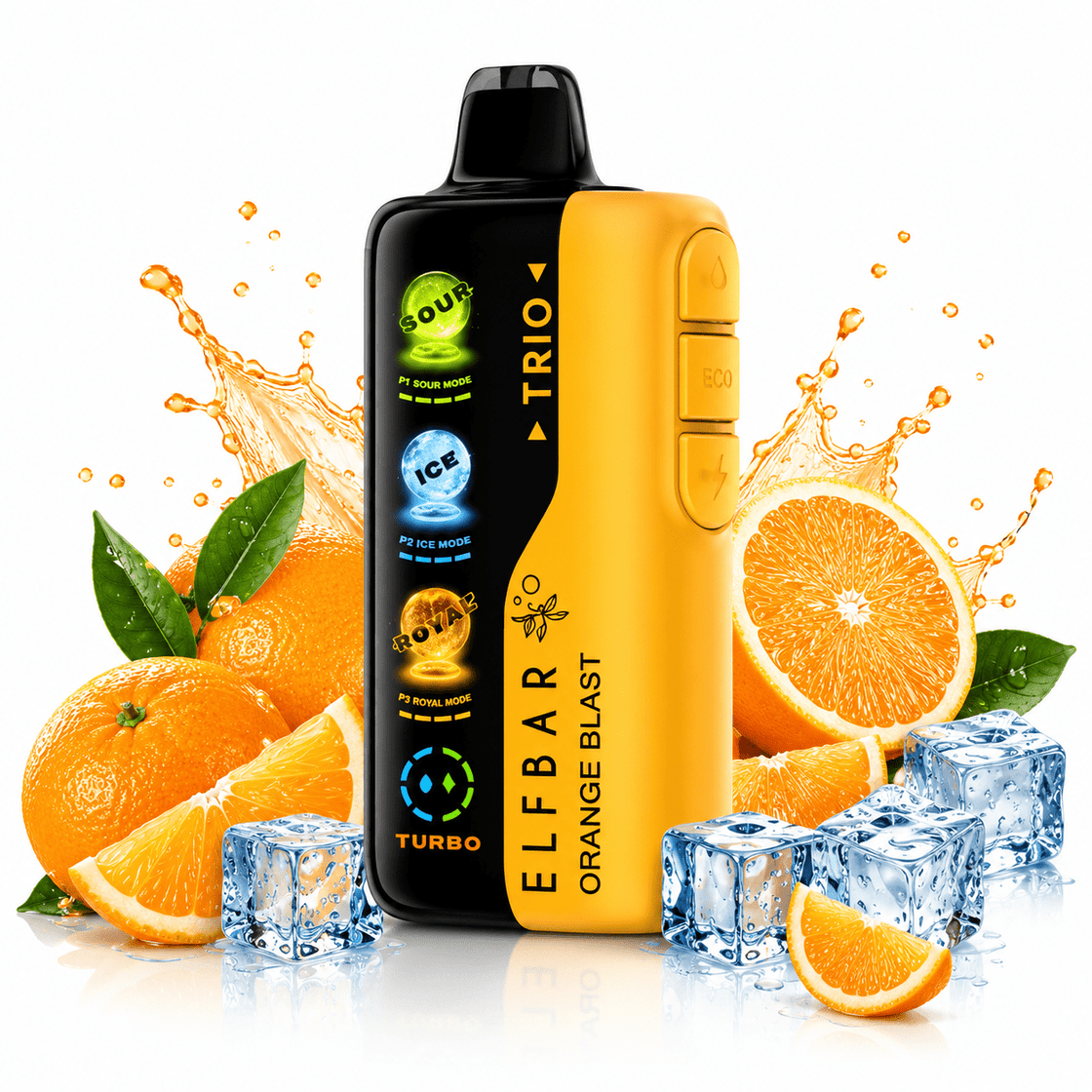 Pod descartable ElfBar TRIO 40000 Puffs Orange Blast - Tienda Vapor