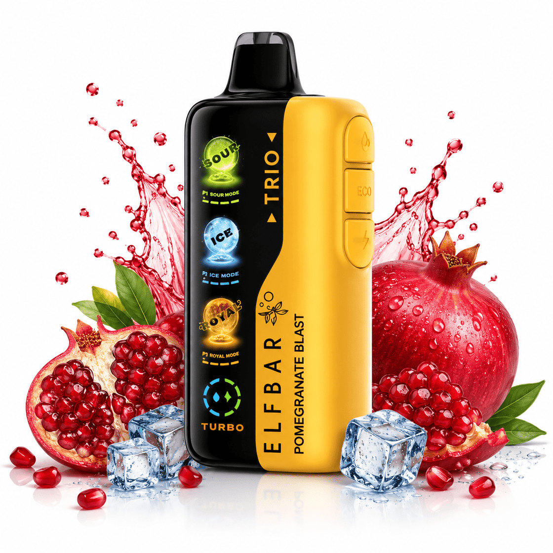Pod descartable ElfBar TRIO 40000 Puffs Pomegranate Blast - Tienda Vapor