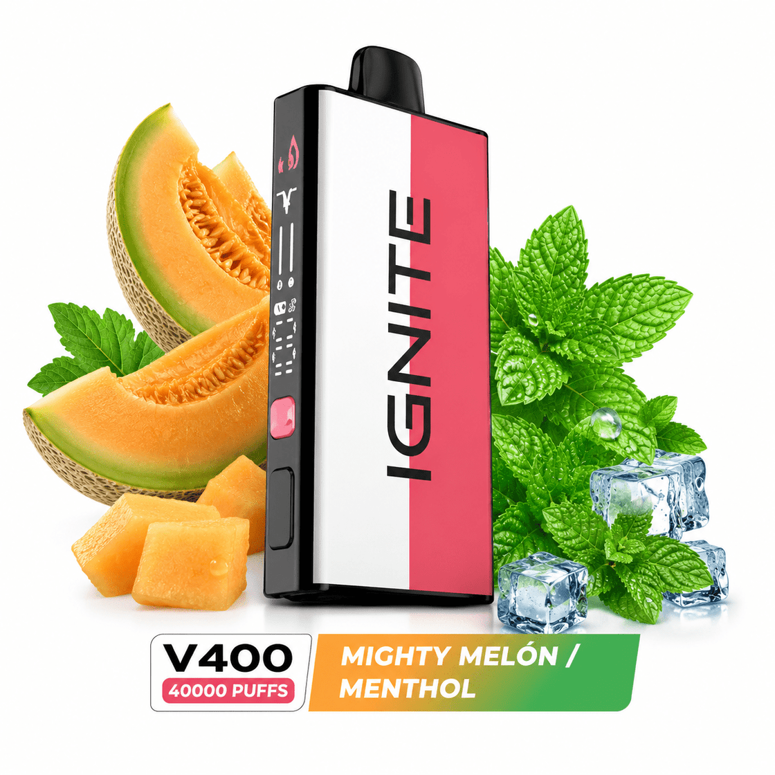 Pod descartable Ignite V400 40000 puffs Mix Mighty Melón / Menthol - Tienda Vapor