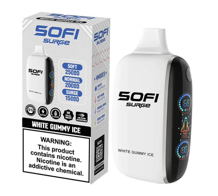 Pod descartable Sofi Surge Cero Nicotina White Gummy 25000 puffs - Tienda Vapor