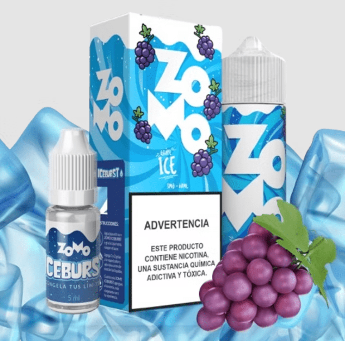 Líquido Zomo Grape Ice 60ml - Tienda Vapor