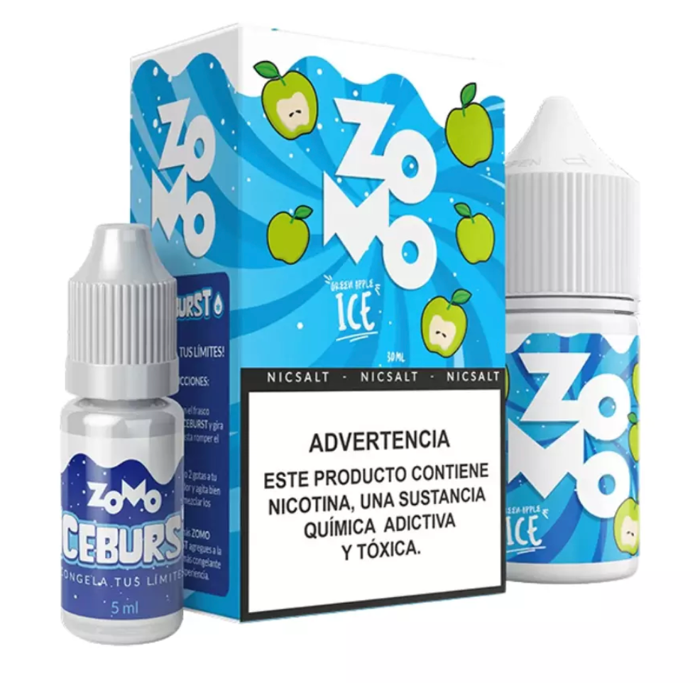 Liquido Zomo Salt IceBurst Green Apple 30ml - Tienda Vapor