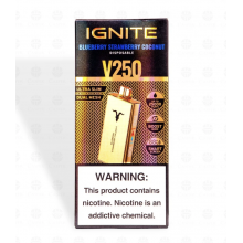 Pod descartable Ignite V250 GOLD Blueberry Strawberry Coconut 25000 puffs